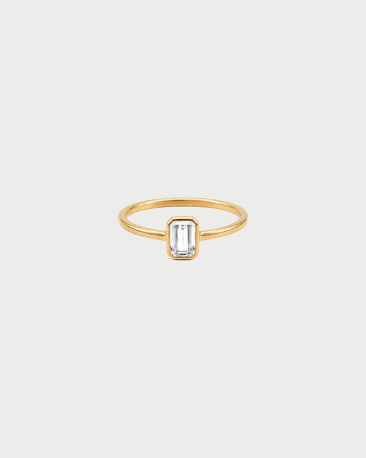RUE DES MILLE - Anello Solitarie Emerald Cut