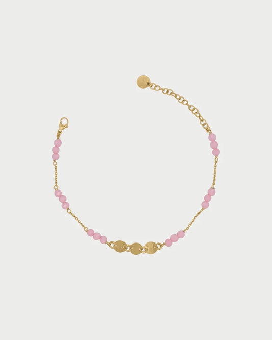 RUE DES MILLE - Bracciale catena zirconi Milky e Medaglie