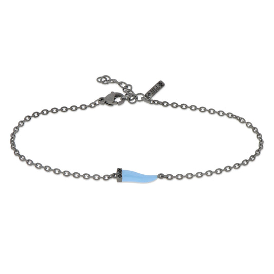 MANO - BRACCIALE CON CORNETTO SMALTATO E DIAMANTI BLACK