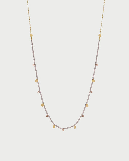 RUE DES MILLE - Collana con pepite di Zirconi Milky e medagliette