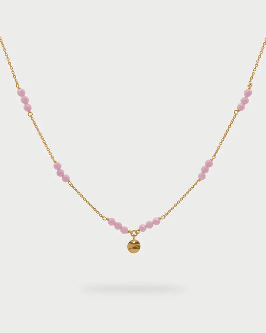 RUE DES MILLE - Girocollo catena con pepite Milky e Medaglia