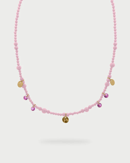 RUE DES MILLE - Girocollo Zirconi Milky e medaglie pendenti