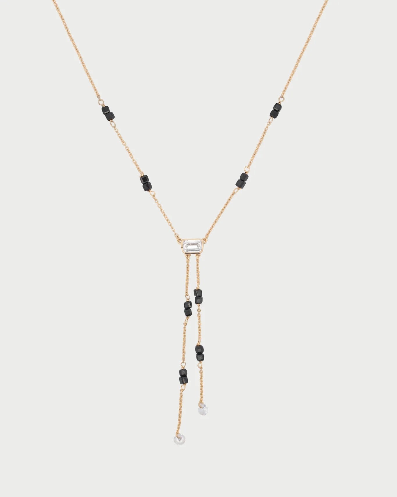 RUE DES MILLE - Collana Lariat Double Emerald Cut