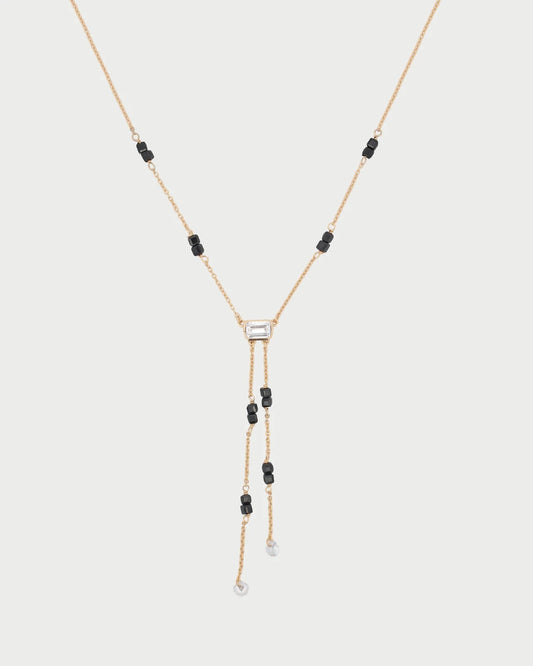 RUE DES MILLE - Collana Lariat Double Emerald Cut