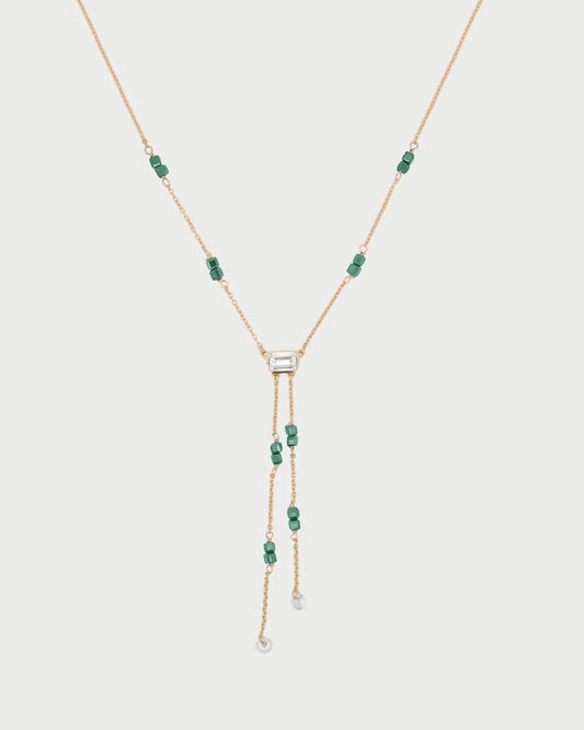 RUE DES MILLE - Collana Lariat Double Emerald Cut