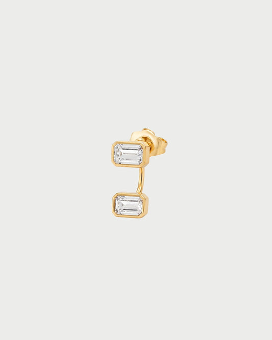 RUE DES MILLE - Mono-orecchino Double Emerald Cut