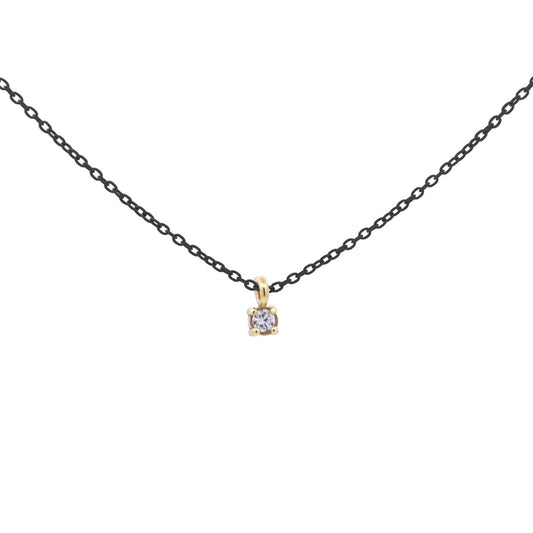 RUE DE SMILLE - GIROCOLLO CASTONE CATENA CON VERNICE E DIAMANTI LAB GROWN