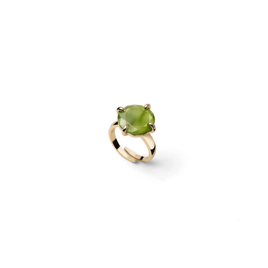 UNOAERRE - Anello Joya con Occhio di Gatto Verde