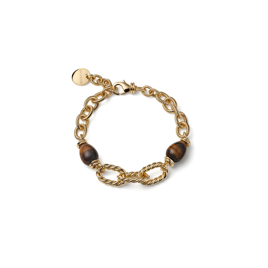 UNOAERRE - Bracciale Torchon e Occhio di Tigre