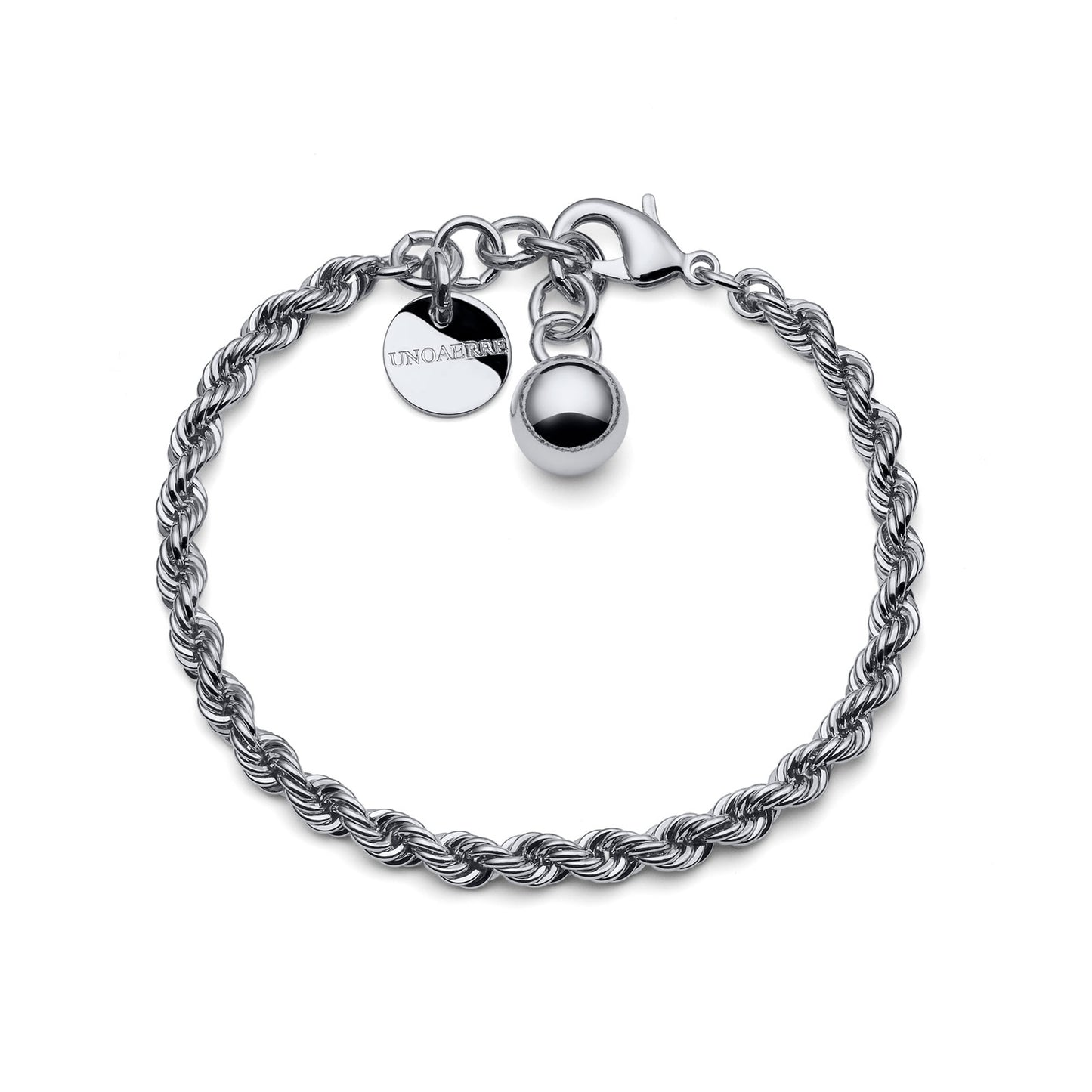 UNOAERRE - Bracciale argentato corda