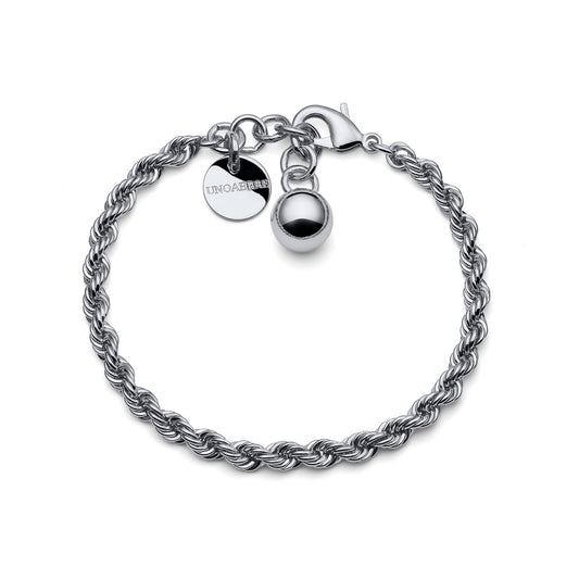 UNOAERRE - Bracciale argentato corda