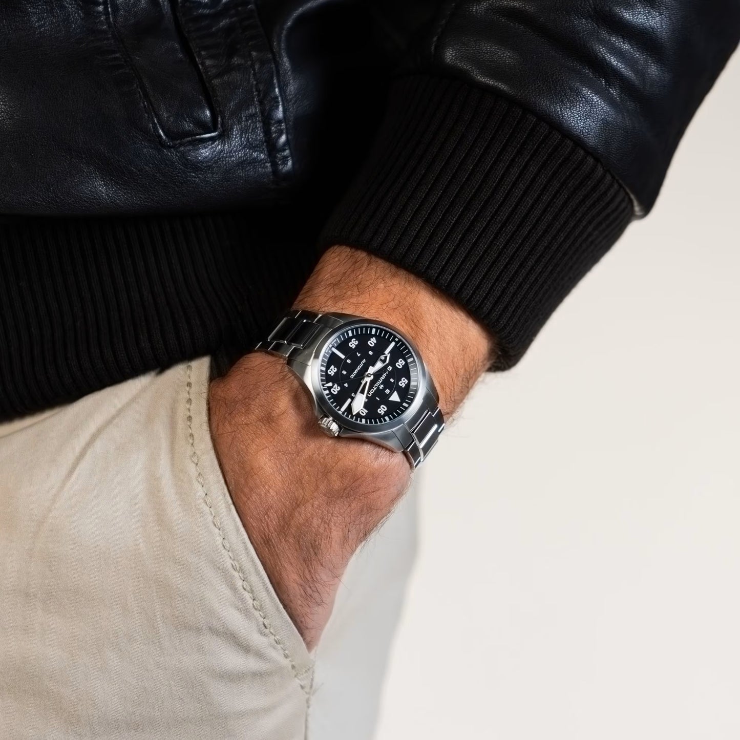 HAMILTON - KHAKI AVIATION PILOT AUTO