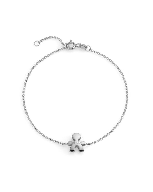 LeBebè - Bracciale I Tesorini Big con sagoma bimbo in oro bianco