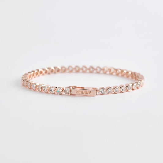 MABINA - Bracciale Tennis Cuore