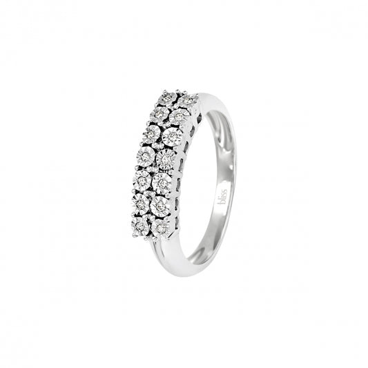 BLISS - Anello a Fascia con Diamanti
