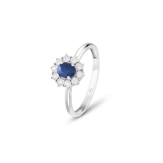 BLISS - Anello con Zaffiro e Diamanti CHARLESTON