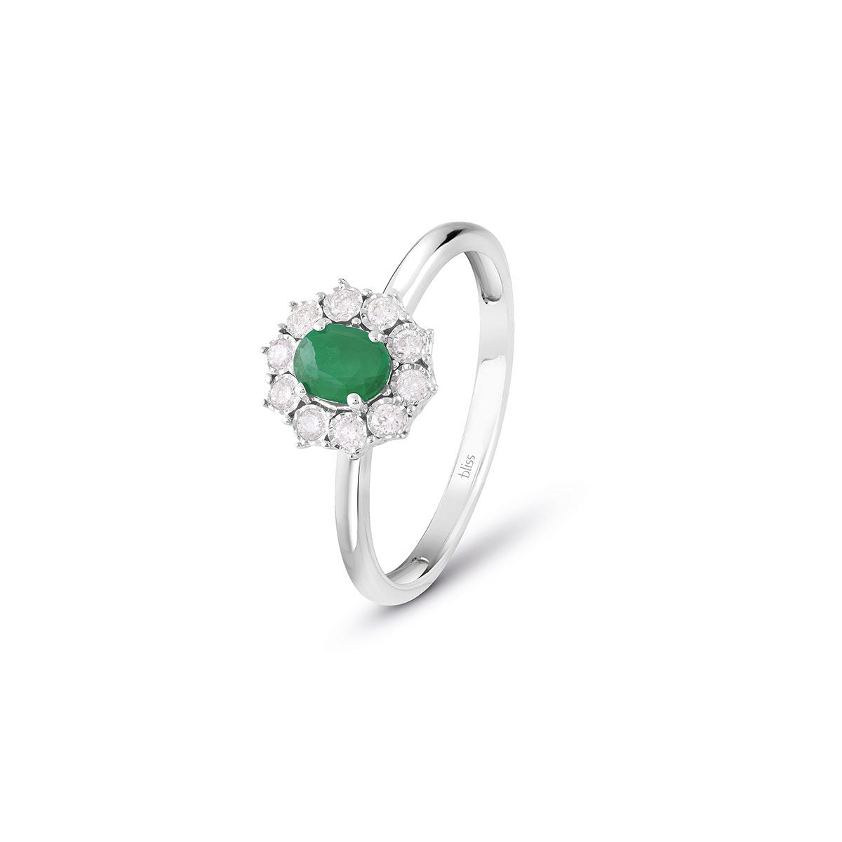BLISS - Anello con Smeraldo e Diamanti CHARLESTON