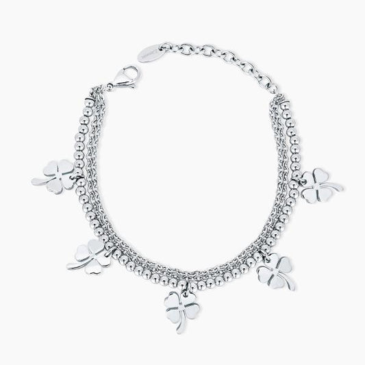 2JEWELS - Bracciale con Quadrifogli in Acciaio