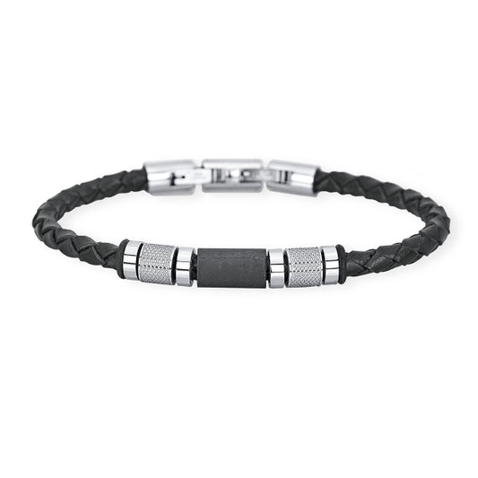 2JEWELS - Steel and Leather Bracelet