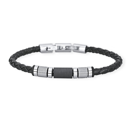 2JEWELS - Bracciale Acciaio e Pelle