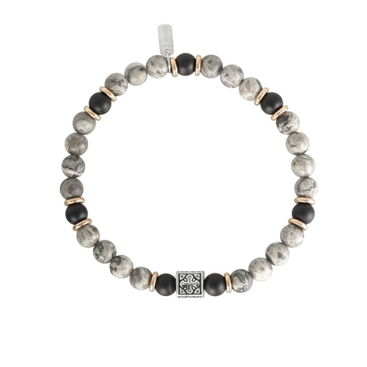 2JEWELS - Bracelet with Onyx and Jasper