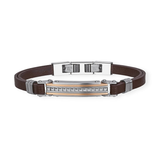 2JEWELS - Steel and Leather Bracelet