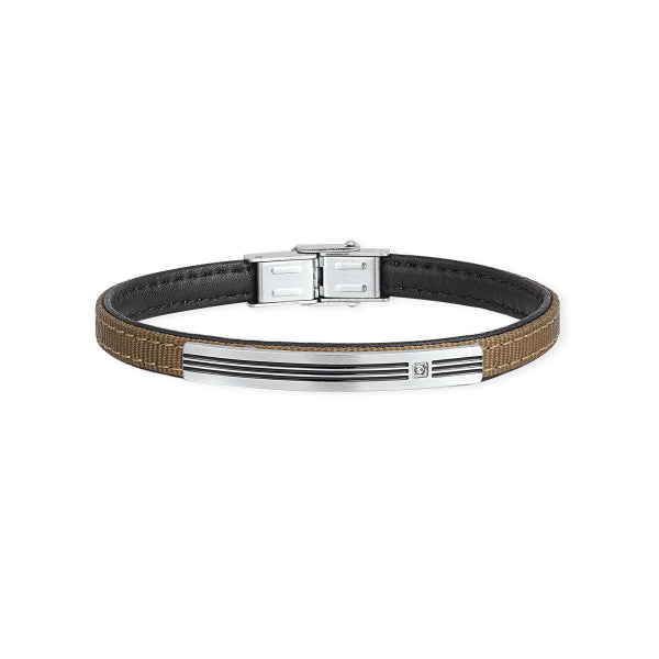 2JEWELS - Steel and Leather Bracelet