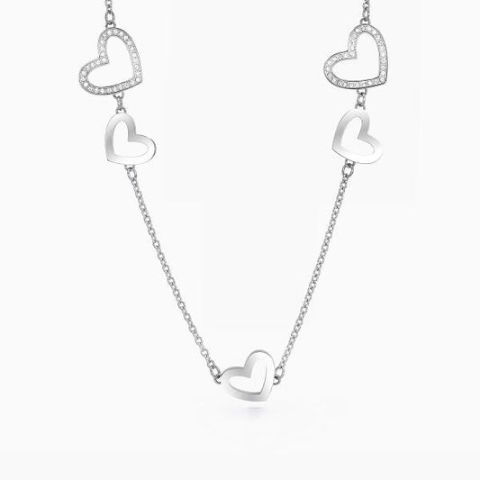 2JEWELS - Collana in Acciaio con Cuori Donna