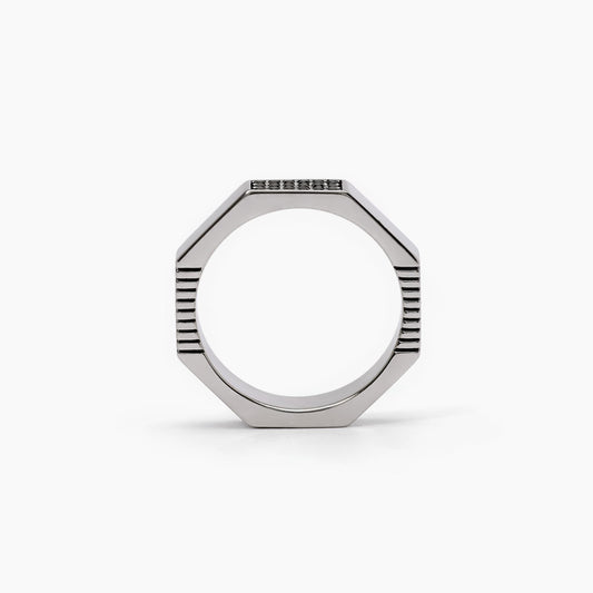 MABINA UOMO - Anello Ottagonale
