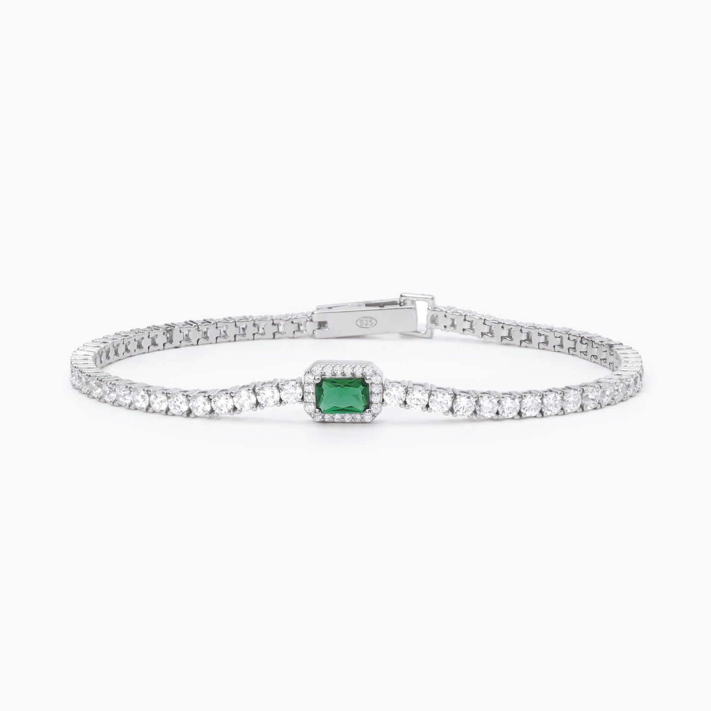 MABINA - Bracciale Con Smeraldo Sintetico