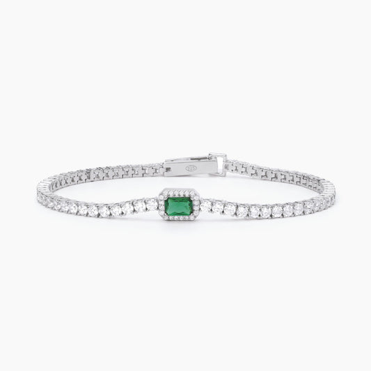 MABINA - Bracciale Con Smeraldo Sintetico