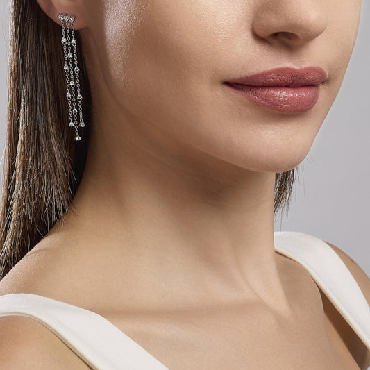 MABINA - Orecchini pendenti con catena LONG NIGHT