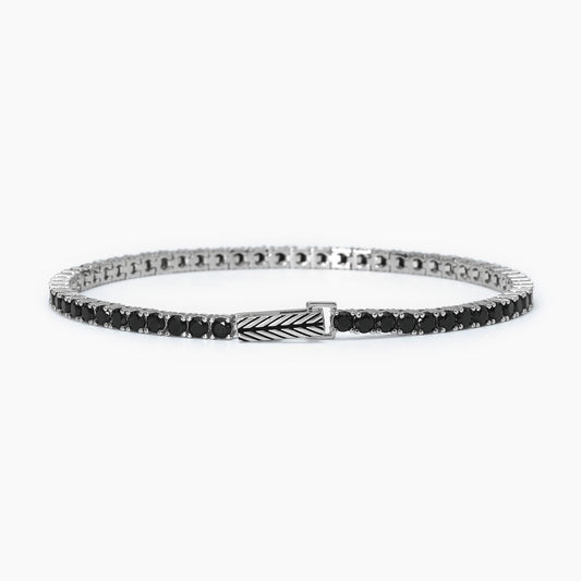 MABINA UOMO - Bracciale tennis neroTENNIS CLUB