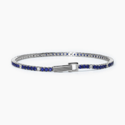 MABINA UOMO - Bracciale tennis blu TENNIS CLUB