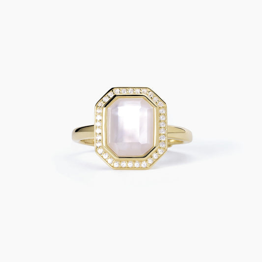 MABINA - Anello taglio ottagonale con madreperla JETSET