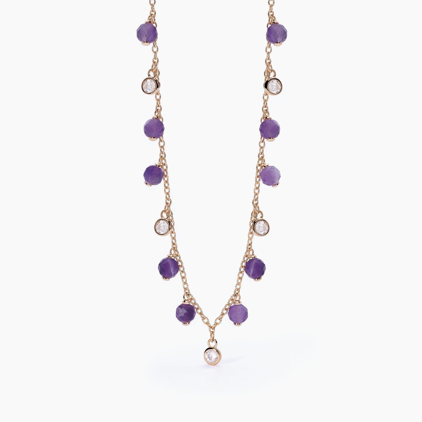 MABINA - Girocollo con ametista VIVA LA VIDA