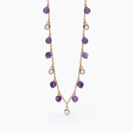 MABINA - Girocollo con ametista VIVA LA VIDA