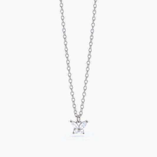 MABINA - Girocollo in argento con zirconi bianchi taglio marquise SECRET GARDEN