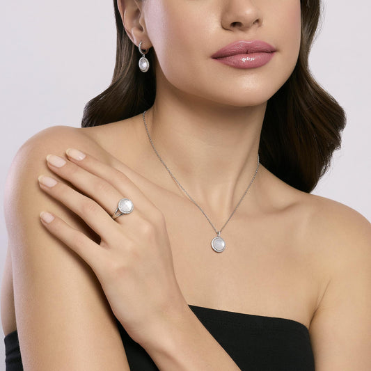 MABINA - Girocollo in argento con madreperla DIVA