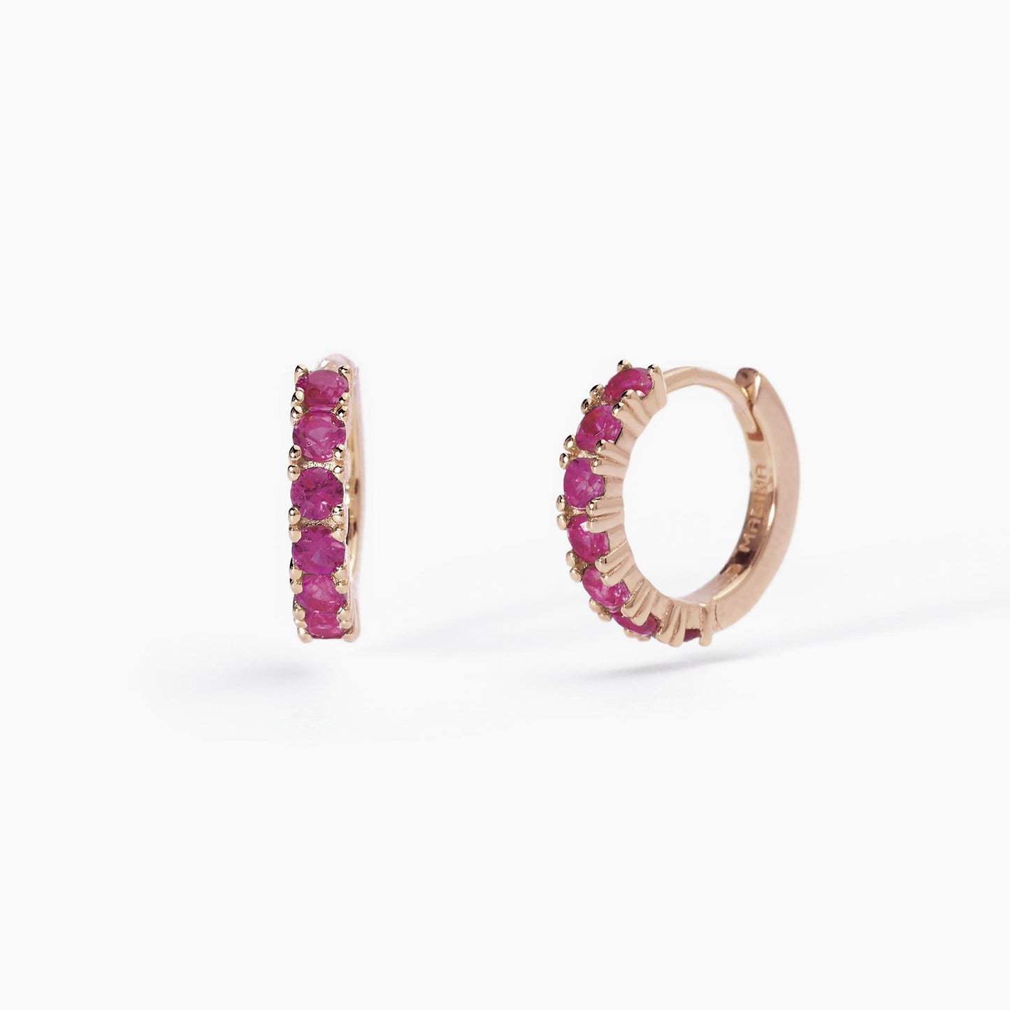 MABINA - Orecchini a cerchio con rubini sintetici SOIRÉE