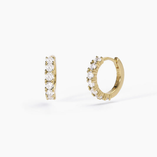 MABINA - Orecchini a cerchio con zirconi bianchi SOIRÉE