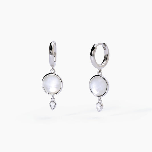 MABINA - Orecchini in argento con pendente in madreperla COLETTE