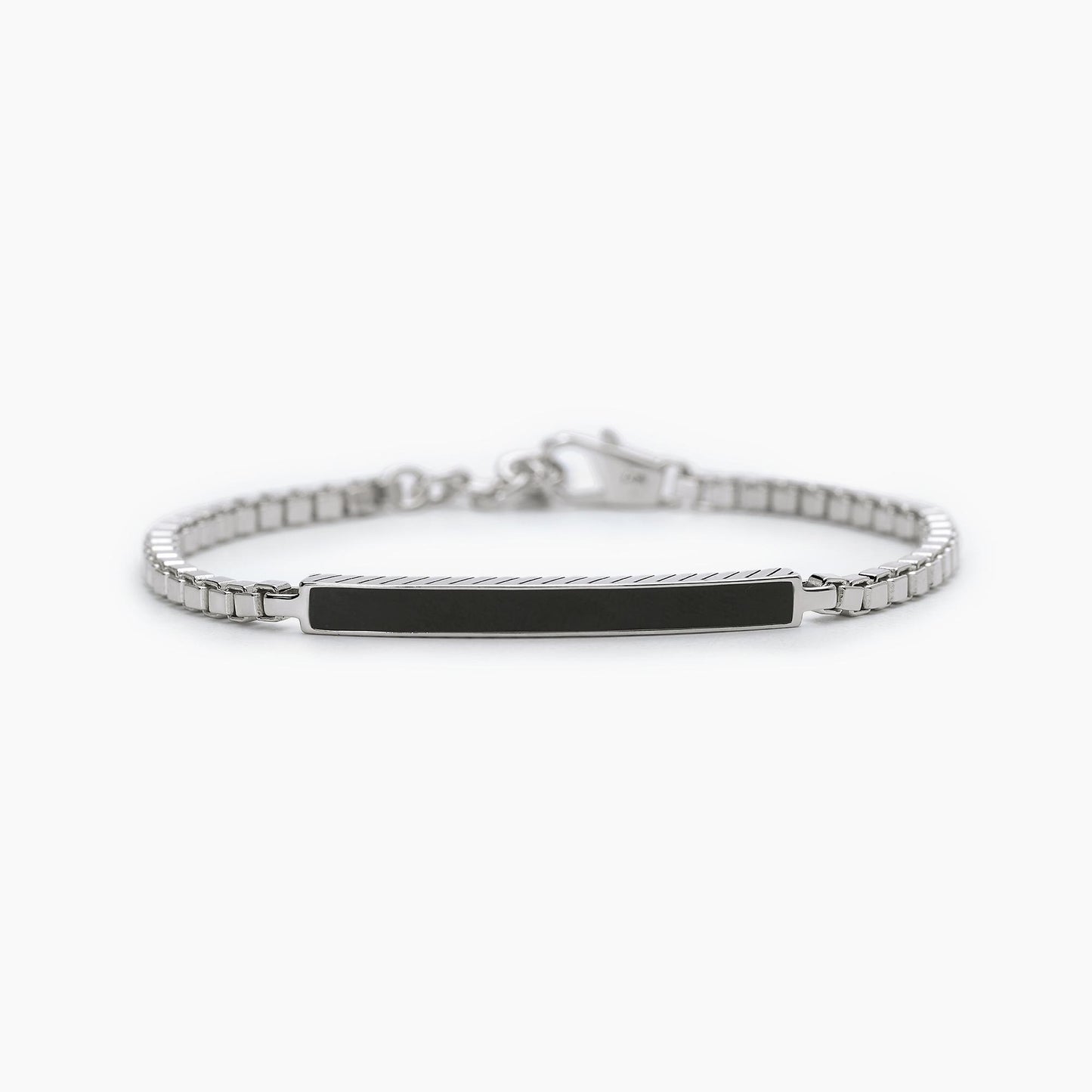 MABINA UOMO - Bracciale con catena veneta e piastra smaltata COSMOPOLITAN