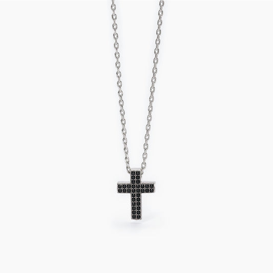 MABINA UOMO - Collana in argento con croce pendente MYSTICAL