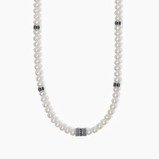 MABINA UOMO - Collana in argento con perle coltivate GIOVANE RIBELLE