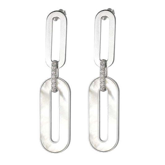 UNOAERRE - Silver MOP Earrings