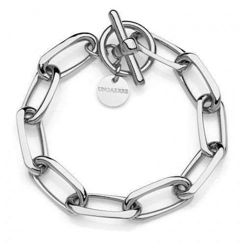 UNOAERRE - Bracciale Catena Bronzo Argentato