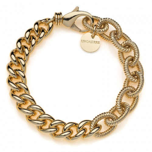 UNOAERRE - Bracciale Catena Groumette Dorato