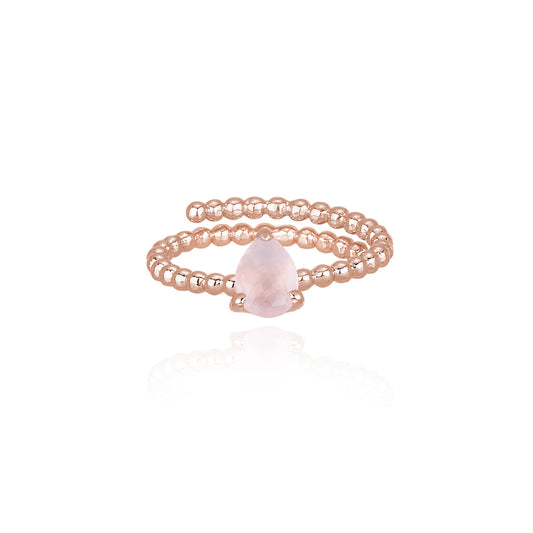 MABINA - Anello con Quarzo Rosa