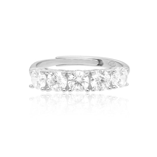 MABINA - Anello Riviera Cinque Pietre in Argento